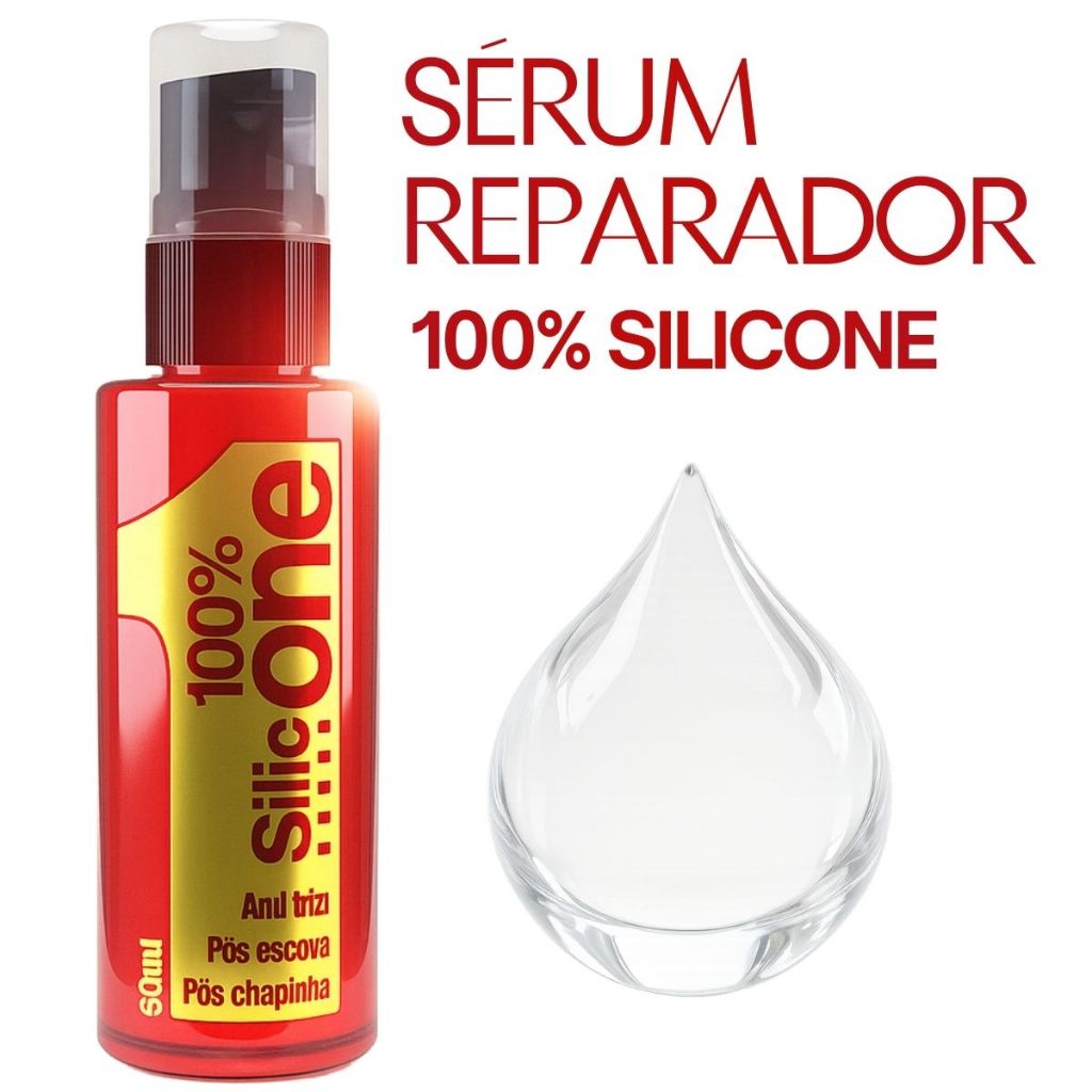 Reparador de Pontas Anti Frizz 100% Silicone Brilho Professional Sérum Reconstrutor Lollita 60ml