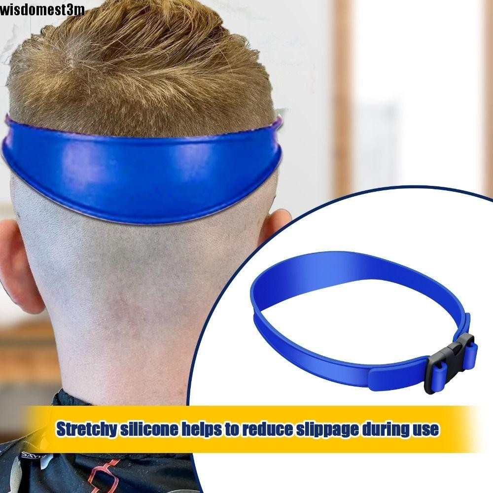 WISDOMEST Neckline Shaving Template Professional Headband Salon Guia De Corte De Cabelo Curvo Em Silicone