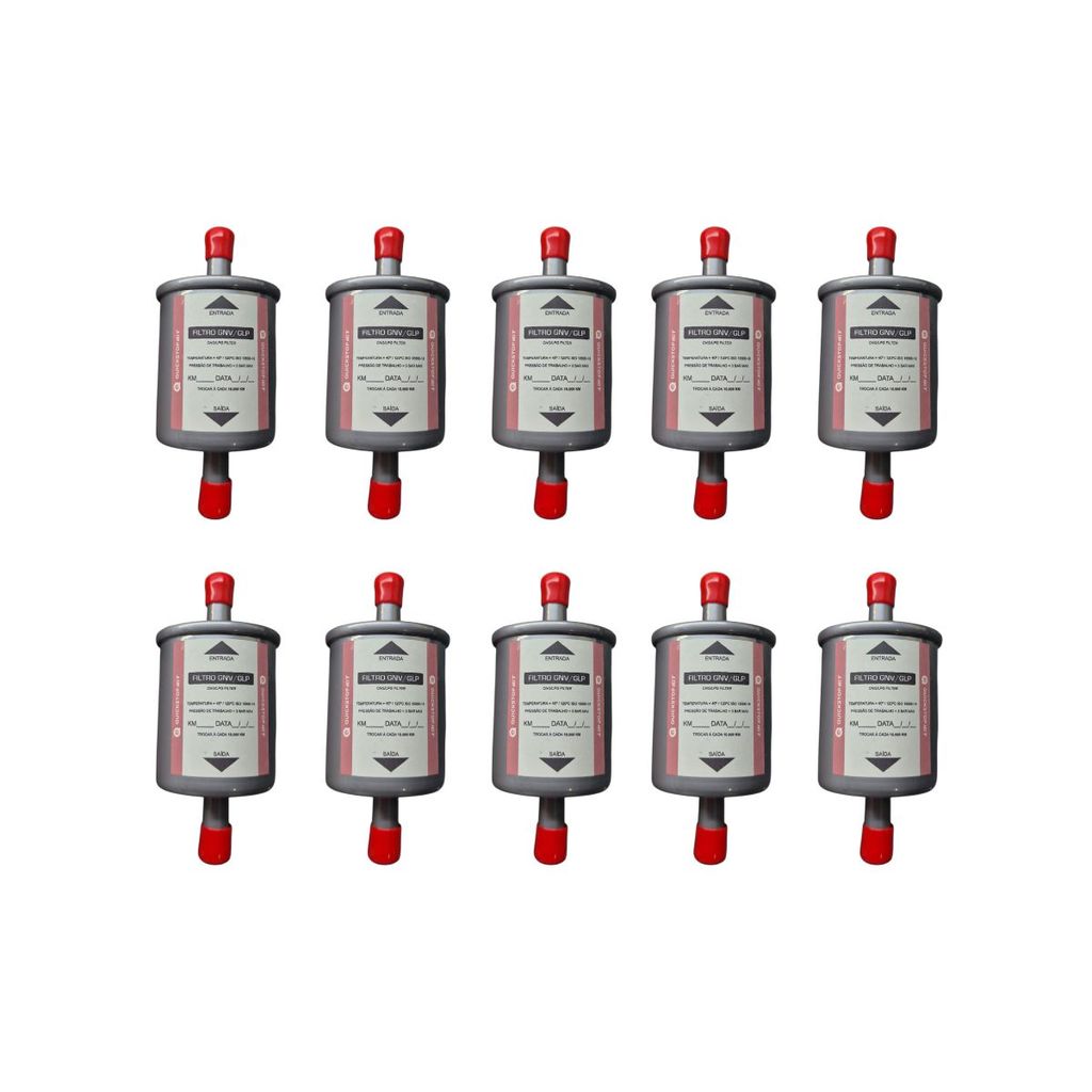 10 Filtros De Óleo Quickstop IGT Kit 5ª Geração Mangueira 12mm Gnv