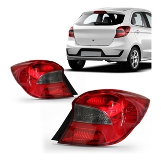 Kit Par Lanterna Traseira Ford Ka Hatch Fumê Cristal Bicolor 2019 2020 2021