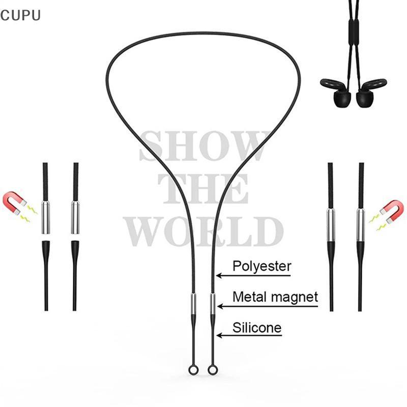 cu Earplug Cordão Com Suporte Magnético Reutilizável Lavável Silicone Macio Anti-Perdido Cinta Para Crianças Adultos Via