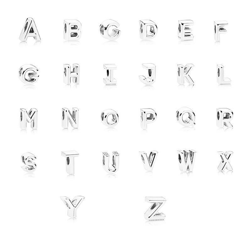 26 Letter Charm Jewellery 925 Silver Charm Jewellery DIY Name Bracelet