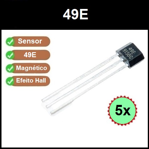 5 Sensor Magnético de Efeito Hall Linear Analógico 49e Oh49e Ss49e Acelerador Scooter Bicicleta Bike Elétrica