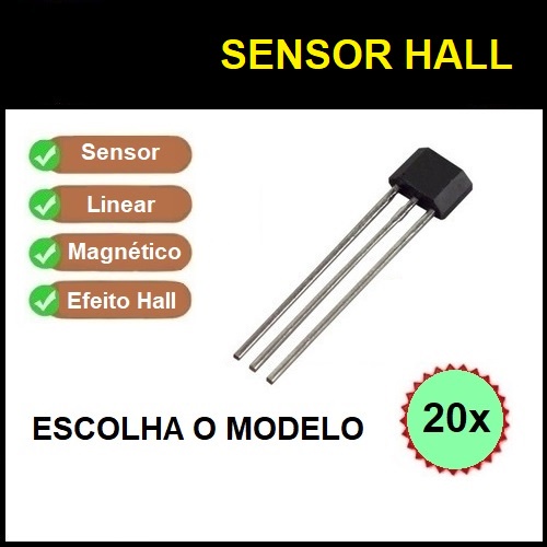 20 Sensor Linear Magnético Efeito Hall 49e 41f 3503 503 U18 3144 44e