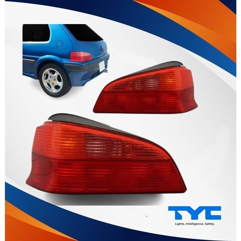 Par da Lanterna Traseira  Peugeot 106 Hatch Marca Tyc Ano: 1996 Até 2002 Cód: 11-A238-01-2B/ 11-A237-01-2B
