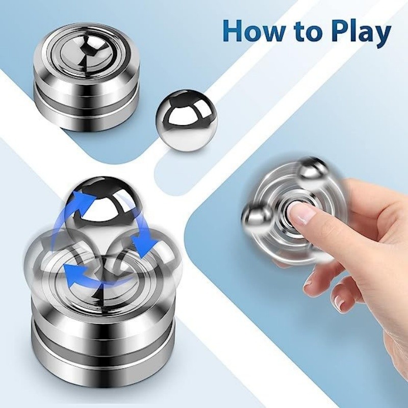 Metal Giroscópio Magnético Brinquedo fidget Descompressão Rotativo Dedo Redondo Spinner Crianças Presente mini Adulto