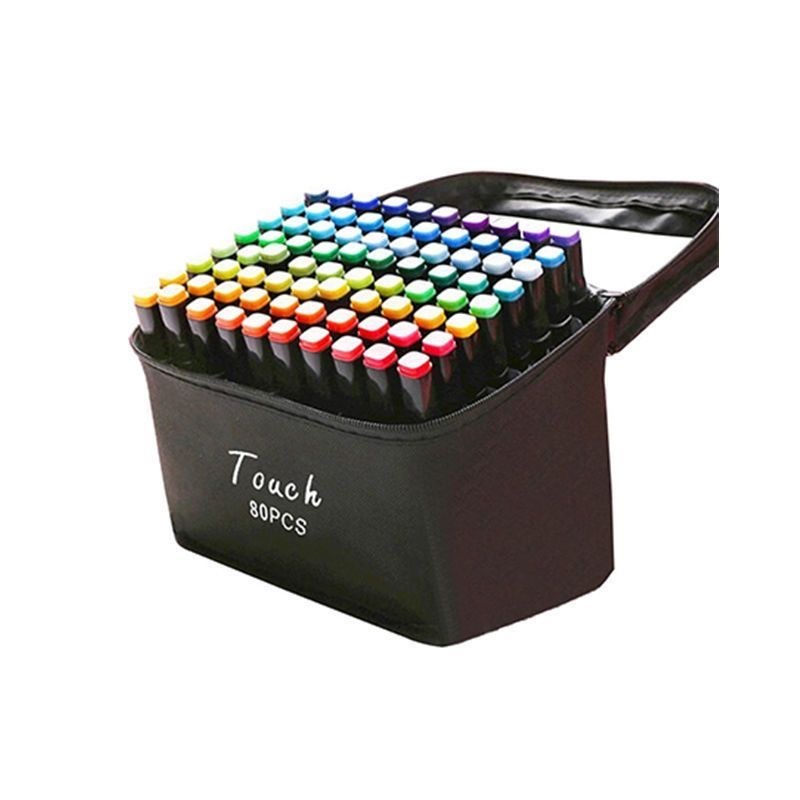 Kit Marcadores Touch Smooth 24/40/60 Cores Dual Tip 1mm e 6.2mm Para Desenho Lettering Arte
