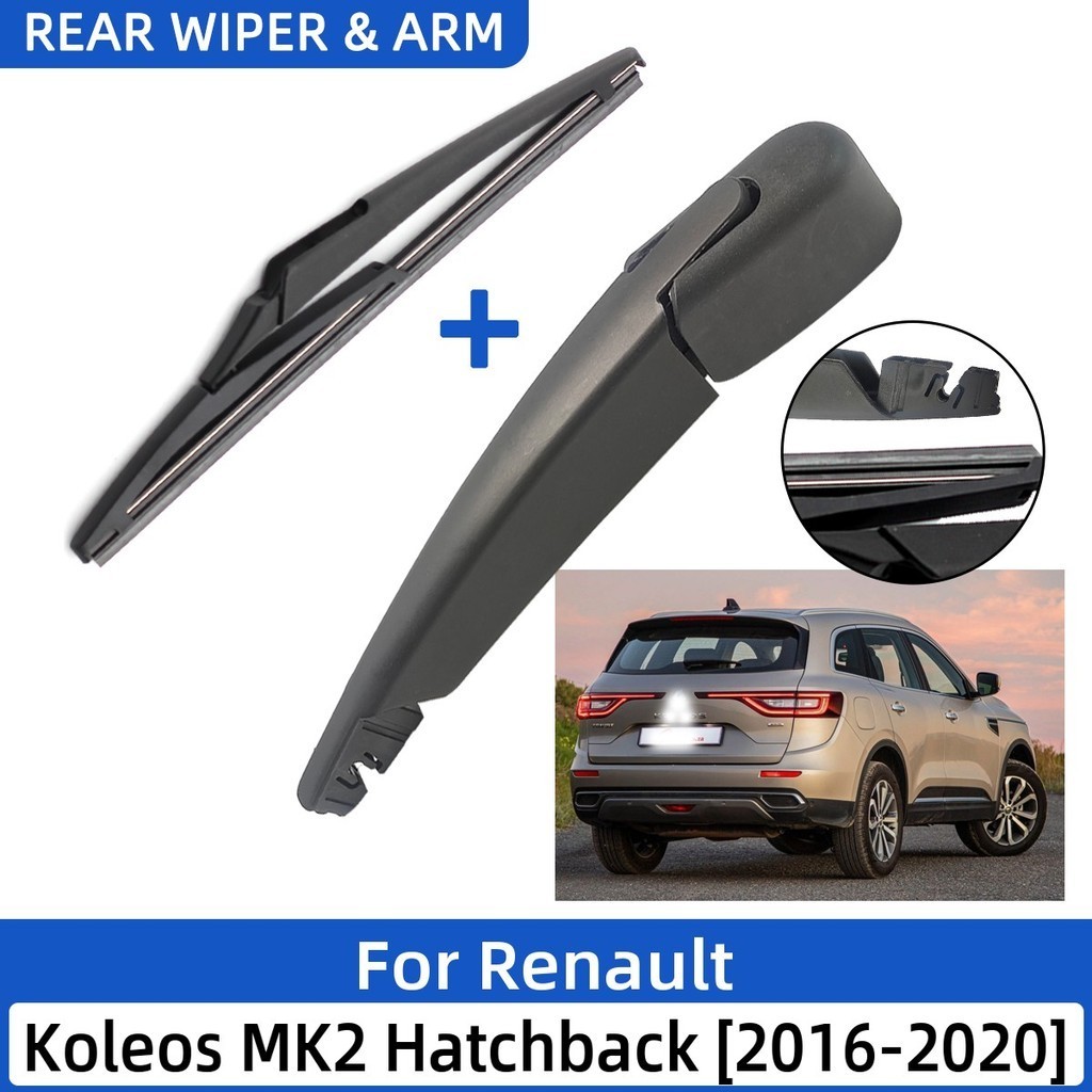 2 Pçs Lâmina De Limpador Traseiro Do Carro E Braço Apto Para Renault Koleos MK2 Hatchback 2016-2020 Janela Da Porta Tras