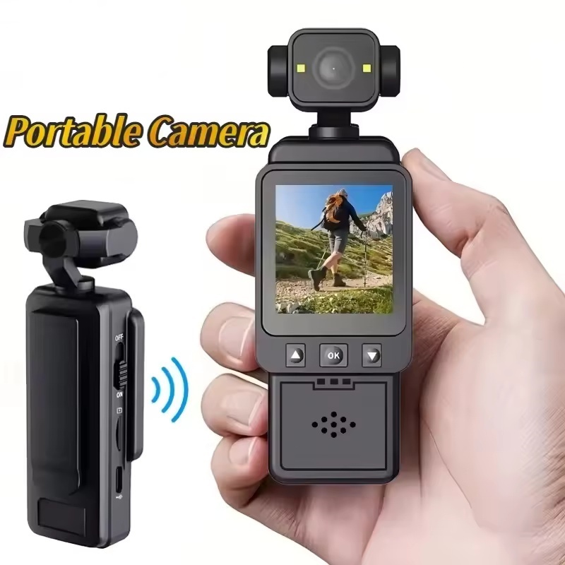 1080P Mini Câmera De Ação Ultra-Portátil Clip-On Cam Para Ciclismo , Esportes E Aventuras Diárias Perfeito Feriado Prese