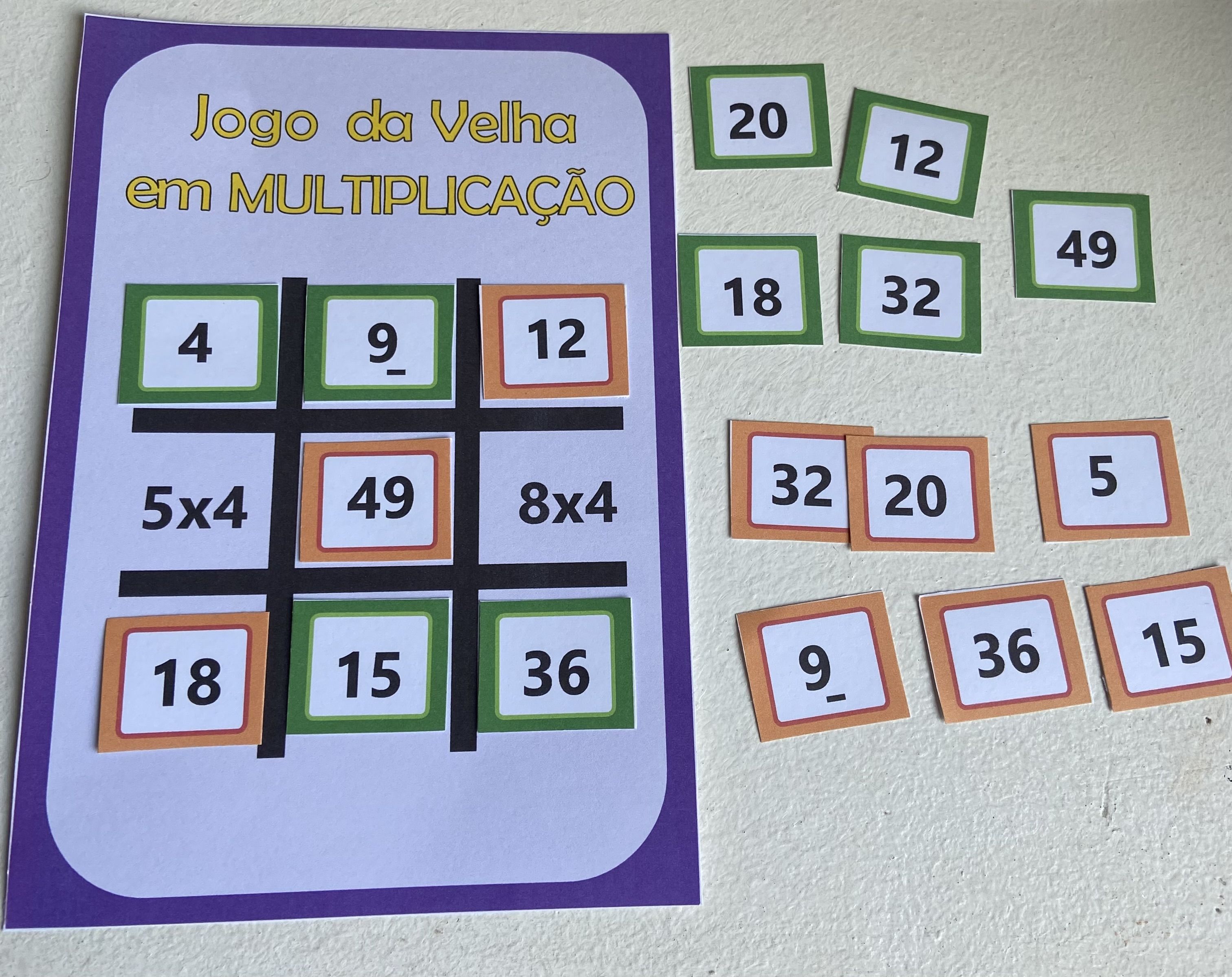 Jogo da velha em Multiplicação