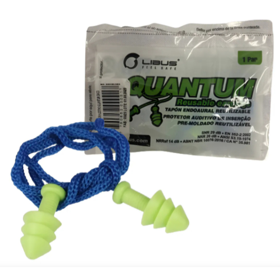 Kit 100 Protetor Auricular Ouvido Tipo Plug 14db Pré Moldado Verde/azul