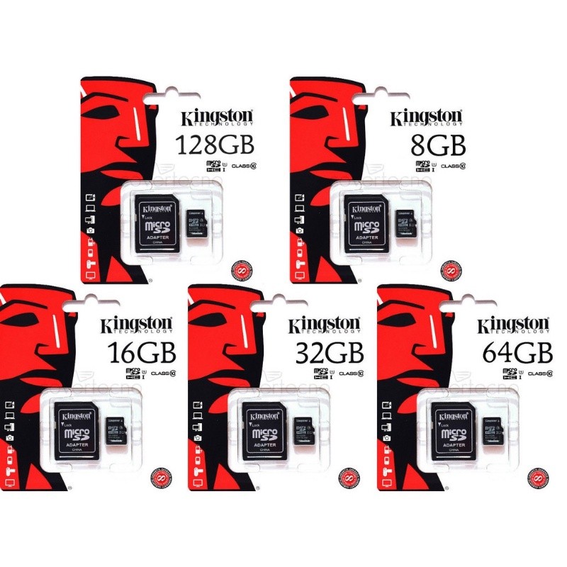 Mini Cartão De Memória SD Kingston Micro 2GB 4GB 8GB 16GB 32GB 64GB 128GB Câmera/Smartphone