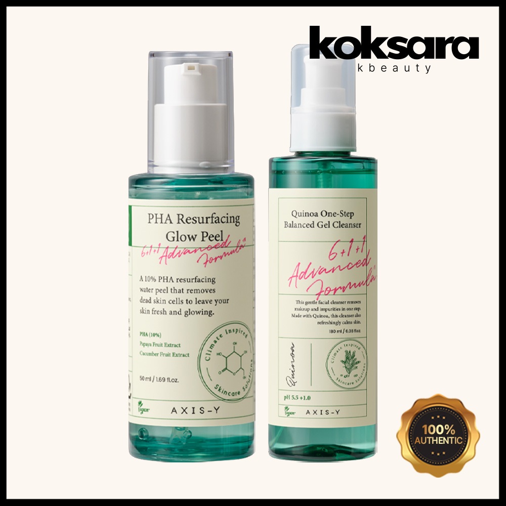 PHA Glow Peel 50ml & Quinoa One Step Balanced Gel Cleanser 180ml