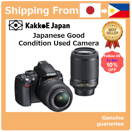 Câmera Digital SLR Nikon D3000 Pre-loved Kit Duplo Zoom D3000WZ [Câmera Usada Japonesa] - Excelente condição, ideal para iniciantes e entusiastas da fotografia. Inclui lente zoom para versatilidade, captura fotos de alta qualidade com sensor DX de...
