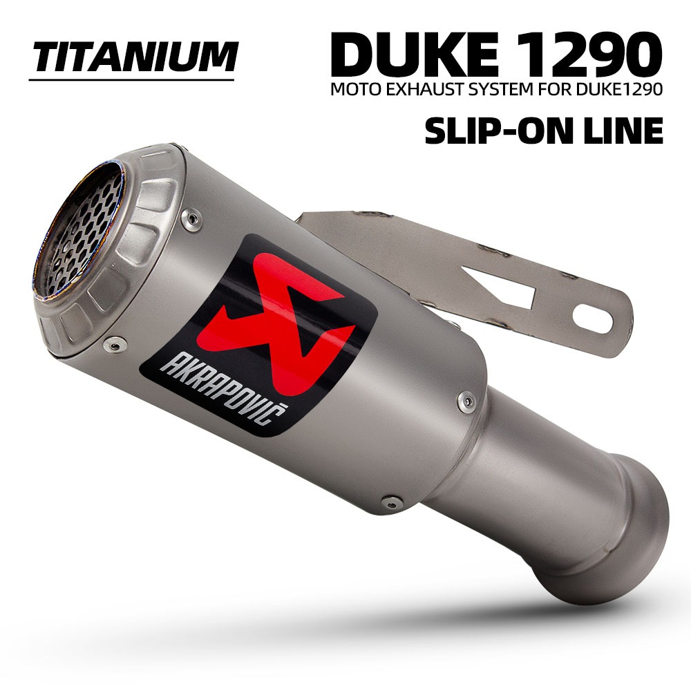 Akrapovic GP Corrida Tubo De Escape Da Motocicleta TC6 kit Titânio Deslizamento Na Linha Para KTM DUKE1290 1290duke
