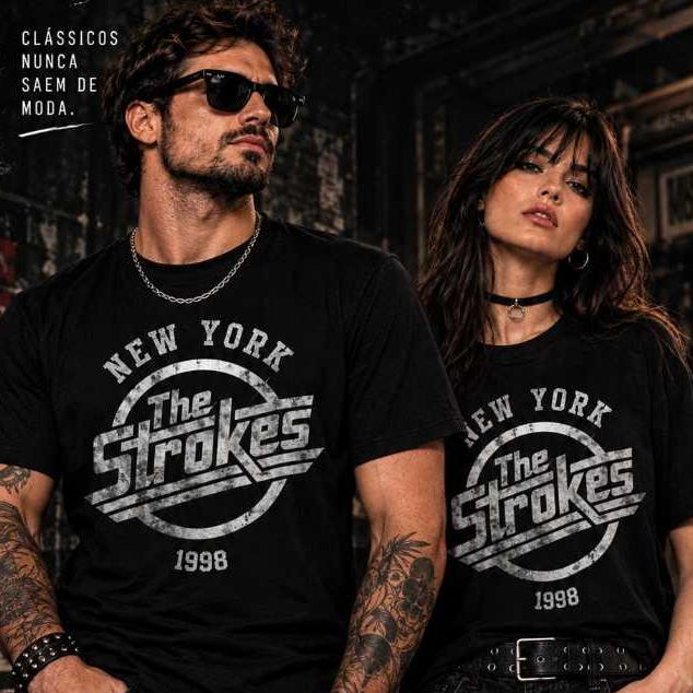 Camiseta The Strokes New York 1998 Banda Indie Rock Garage Is This It Vintage Unissex Premium Bomber