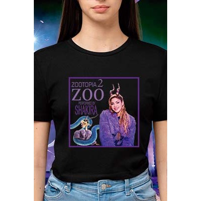 Camiseta preta algodão t-shirt Gazelle, Shakira canção Zoo -  Zootopia 2