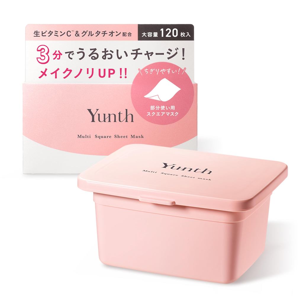 Yunth Multi Use Square Cotton Sheet Mask Vitamin C Glutathione Azelaic Acid Centella Hydrating Spot Care from Japan