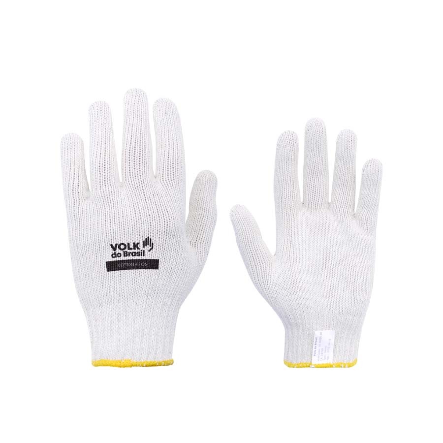 Kit 20 Pares Luvas De Malha Cotton S/ Pigmento Volk
