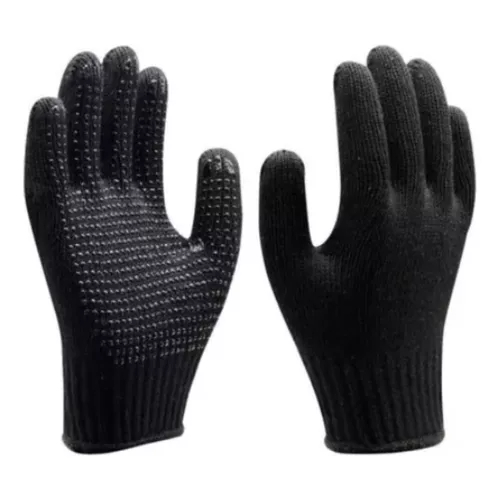 Kit 12 Pares Luva Cotton Black Pigmentada Preta Volk