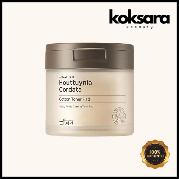 All Natural Houttuynia Cordata Cotton Toner Pads 110ml 60 Sheets