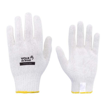Luva Cotton Malha Natural Sem Pigmento - Branca - Tamanho: U - CA: 30520 - REF: 101020004/U - VOLK
