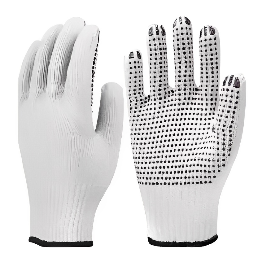 Luva Malha COTTON Pigmentada Tamanho Único Branca EPI CA: 30521 - VOLK