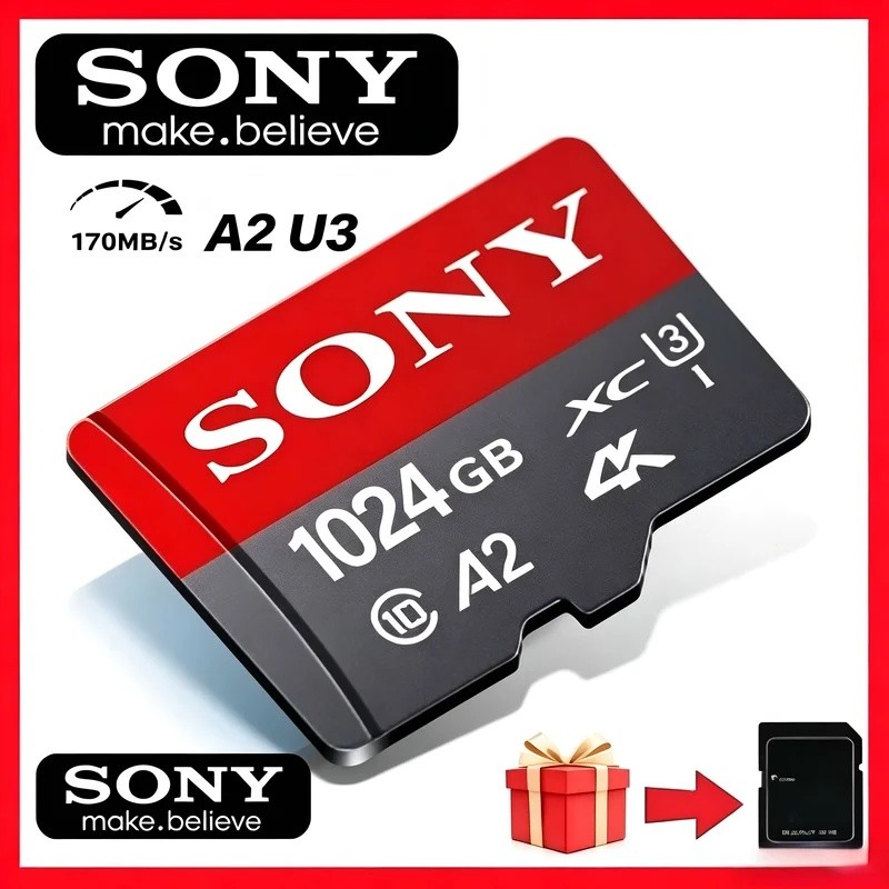 Cartão De Memória Sony 512GB 256GB 128GB 64GB TF micro sd Classe 10 UHS-1 flash Microsd Para Samrtphone PC