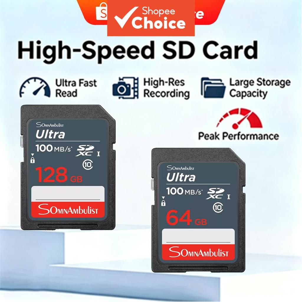 Cartão SD 32GB 64GB 128GB 256GB de alta definição, à prova d’água, com grande capacidade e armazenamento estável,