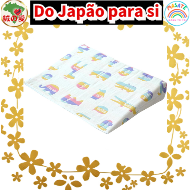 Sandesica Baby Sleeping Pillow, 10 Degree Incline Anti-Reflux Cushion, 6-Layer Gauze 【Do Japão para você】