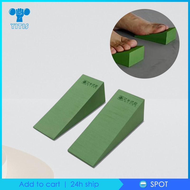 [Yitis] EVA Foam Yoga Brick Slant Wedge Block Foot Incline Board Para Equipamento De Treino De Agachamento Elástico De P