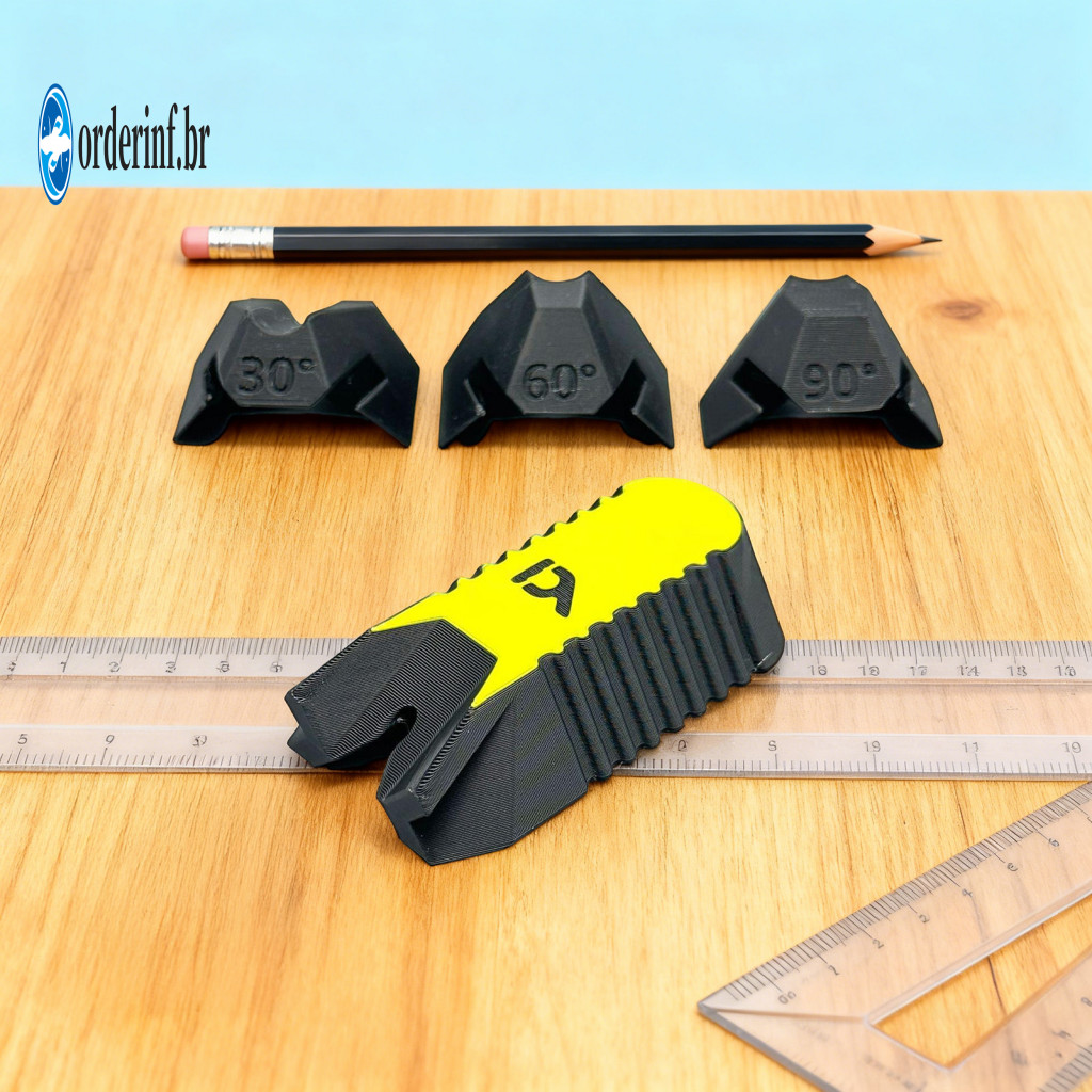 Bench-top Drill Guide Jig High-strength Pla Plastic with Modular Slots 45/90° Slip-resistant Base Versatile Woodworking