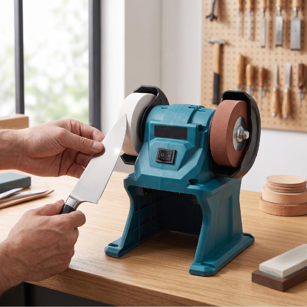 fireworksdm.br-SIP Daconovo Cordless Mini Bench Grinder 3 Polegadas Rodas Duplas 5500rpm (Azul