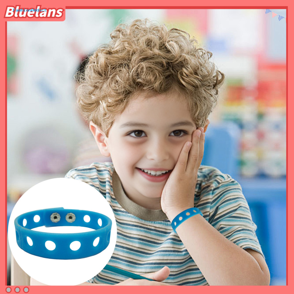 Silicone Bracelet for Adults Elastic Wristband 2 Pcs Kids Charm Bracelets Adjustable Wristbands with Holes for Shoe Char