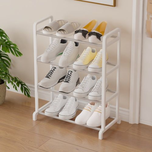 Sapateira Multiuso 4 Andares 8 Pares Plástico Metal 54x16x43cm Sortida TOP RIO