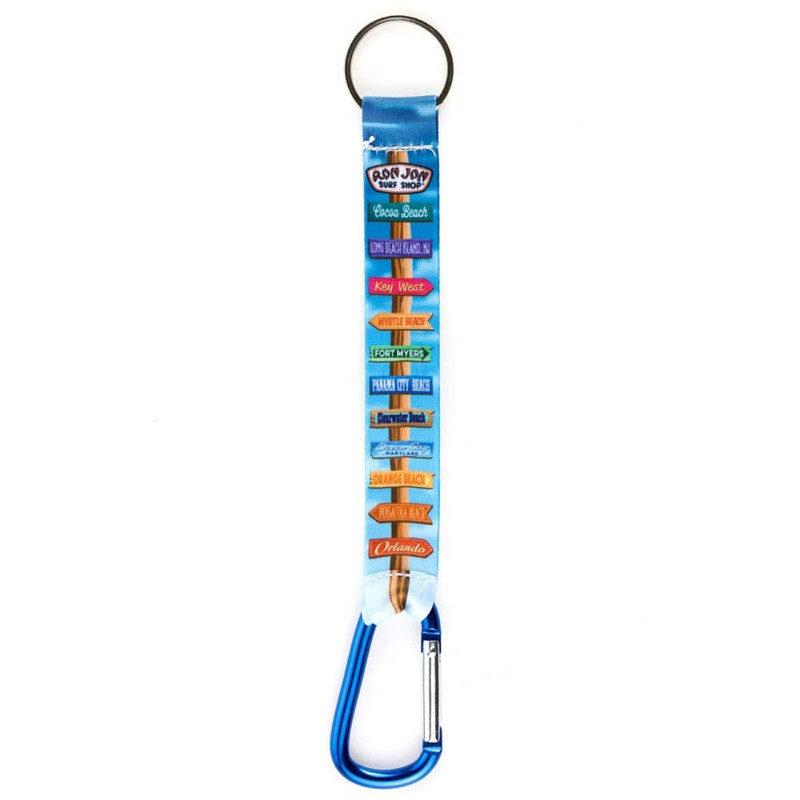 Chaveiro Ron Jon Carabiner Strap Chaveiro Ron Jon Surf Shop com Mosquetão Alça de Pulso e Argola Original