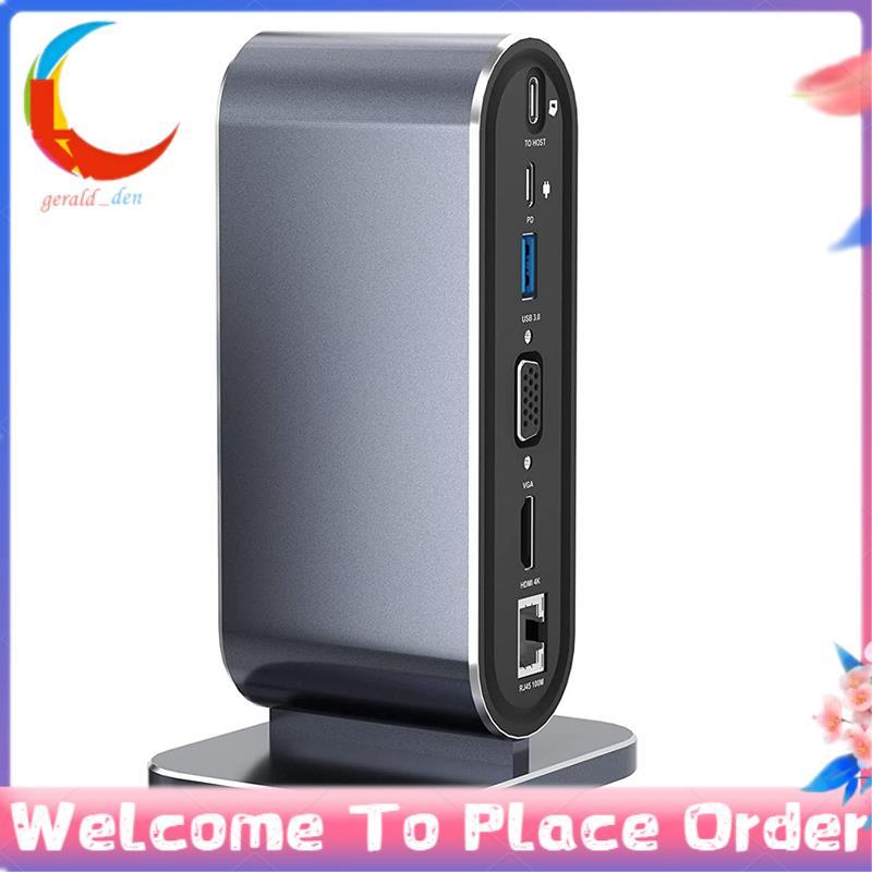 12-Em-1 USB C Docking Station 3.0 Hub Doca Portátil Display Adaptador Para Computador