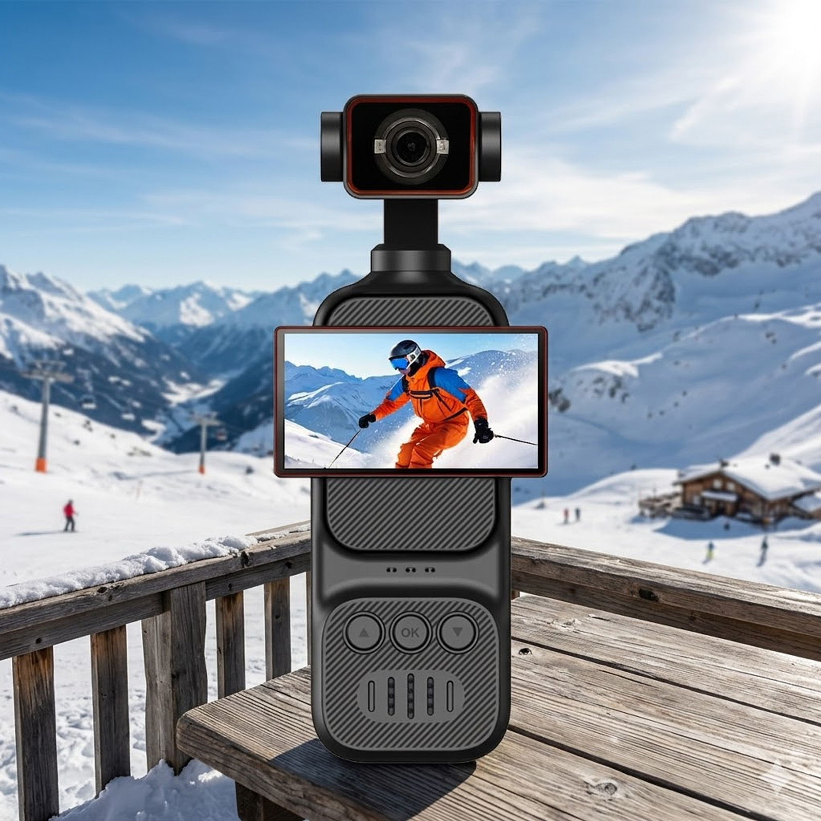 Câmera de Vlog Digital 4K 120FPS com Gravação Estabilizada, Foco Rápido e Rastreamento de Rosto e Objetos para