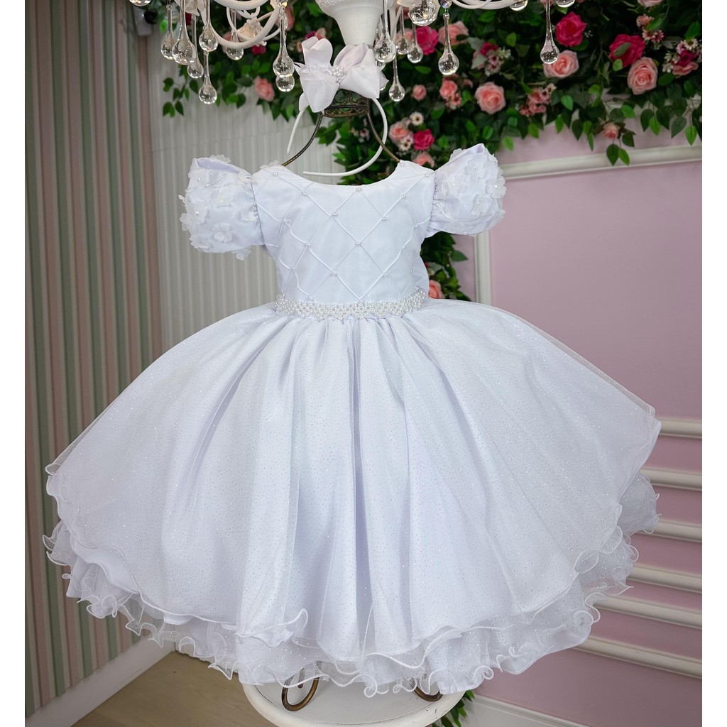 Vestido Bella Child Veronica Branco
