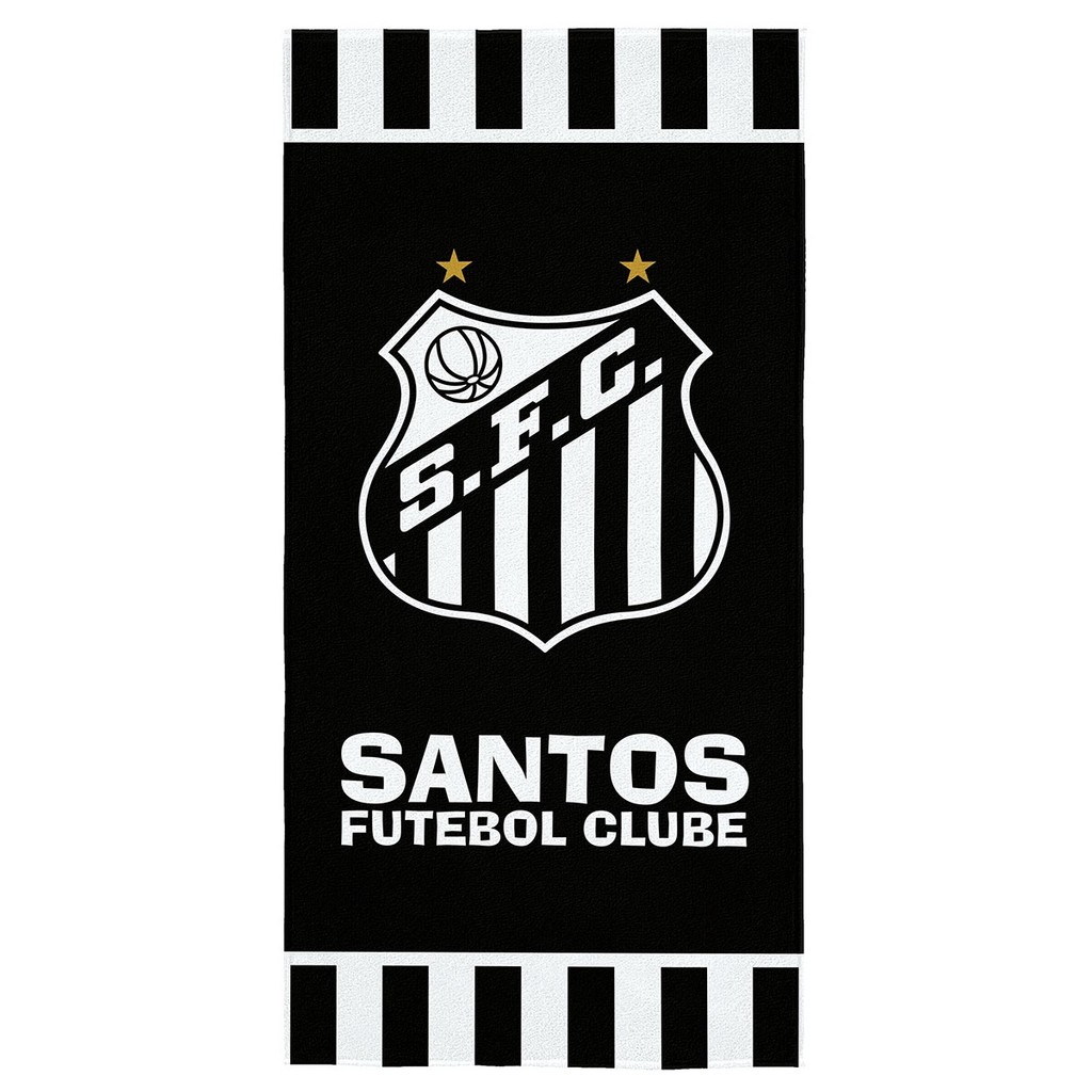 Toalha Banho Lepper Aveludada Transfer Santos 70 cm x 1,40 m