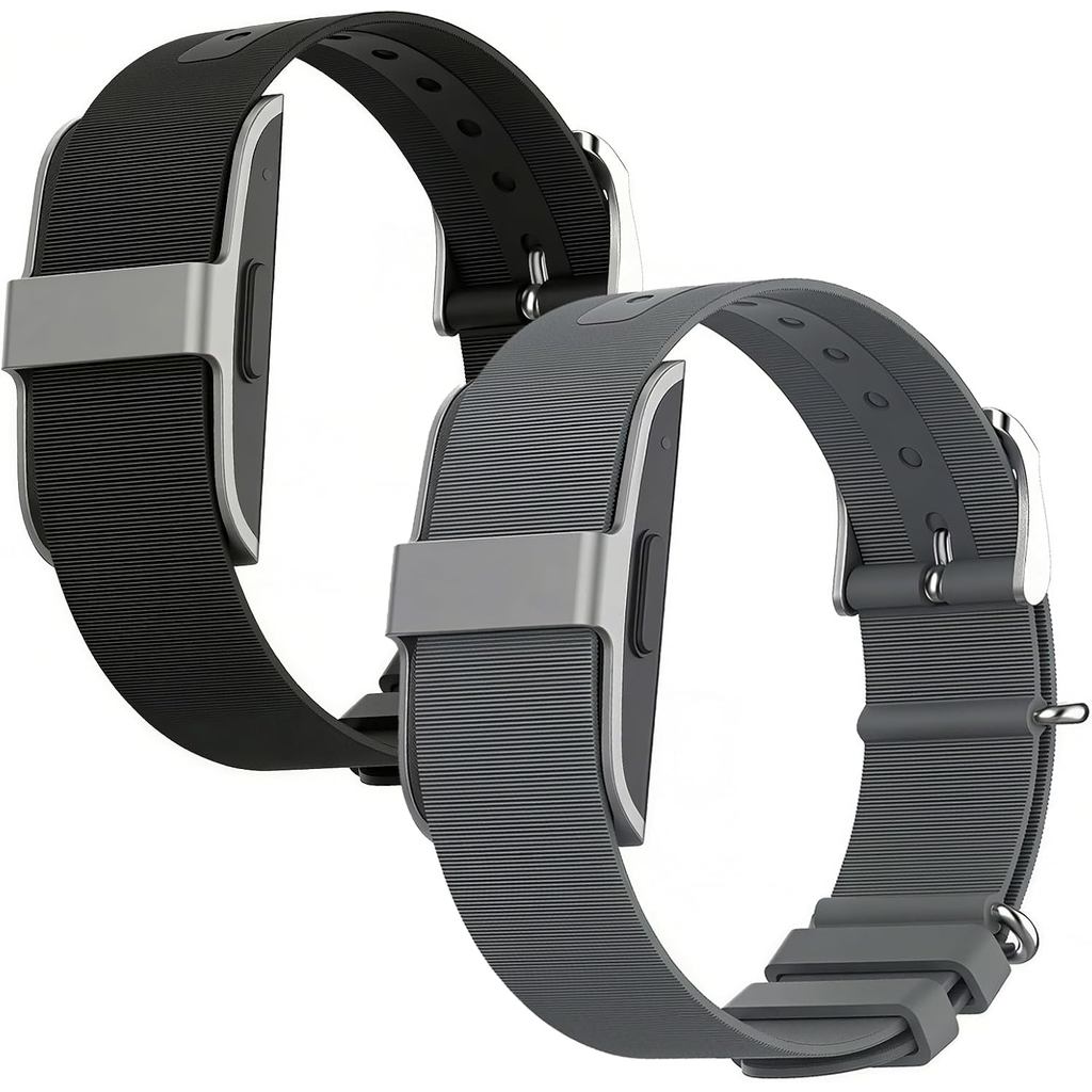 BlackPro Silicone Bands for Hume Band Replacement Strap, Waterproof Adjustable Clasp Buckle Closure Strap Wristband for