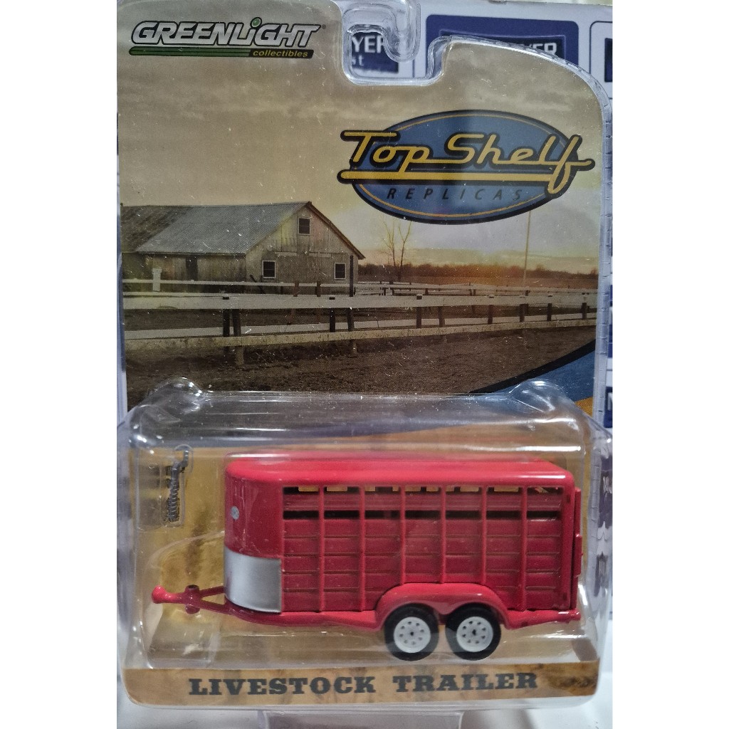 Greenlight Livestock Trailer Top Shelf Vermelho