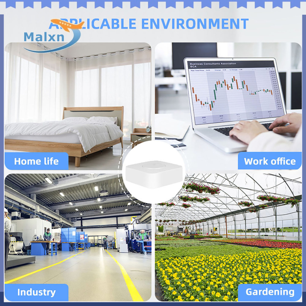 Malxn-br Tuya Zigbee Intelligent Air Housekeeper Monitor de qualidade 6 em 1 PM2.5 / Formaldeído / TVOC / CO2 /