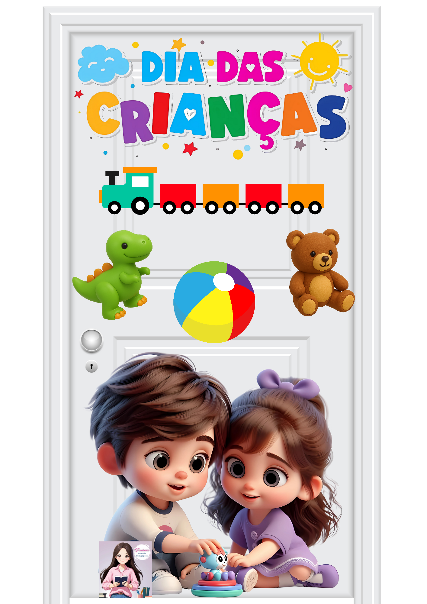 ????????????Painel de Porta Dia das Crianças