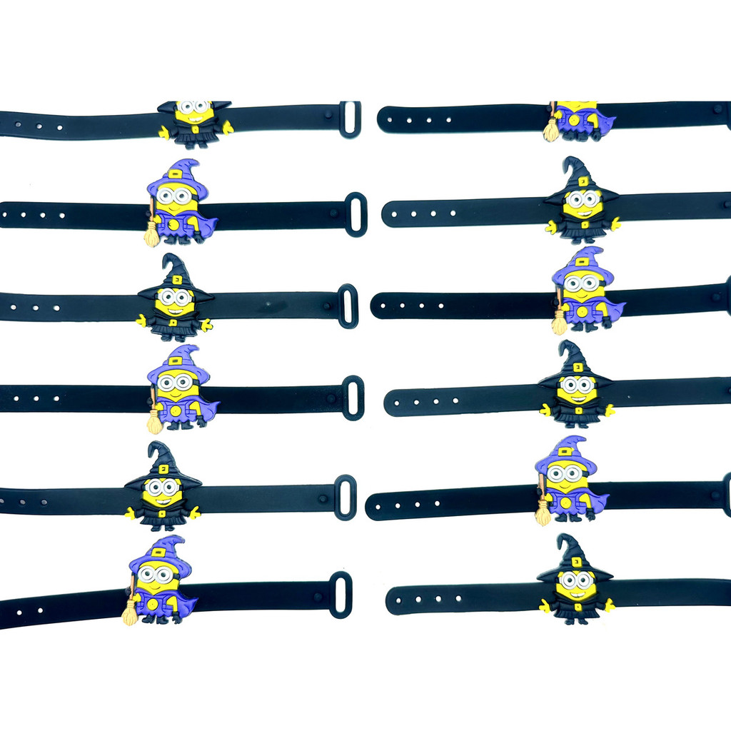 Pulseira Minions Hallowen 10 Peças Lembrancinha Festa Mimo
