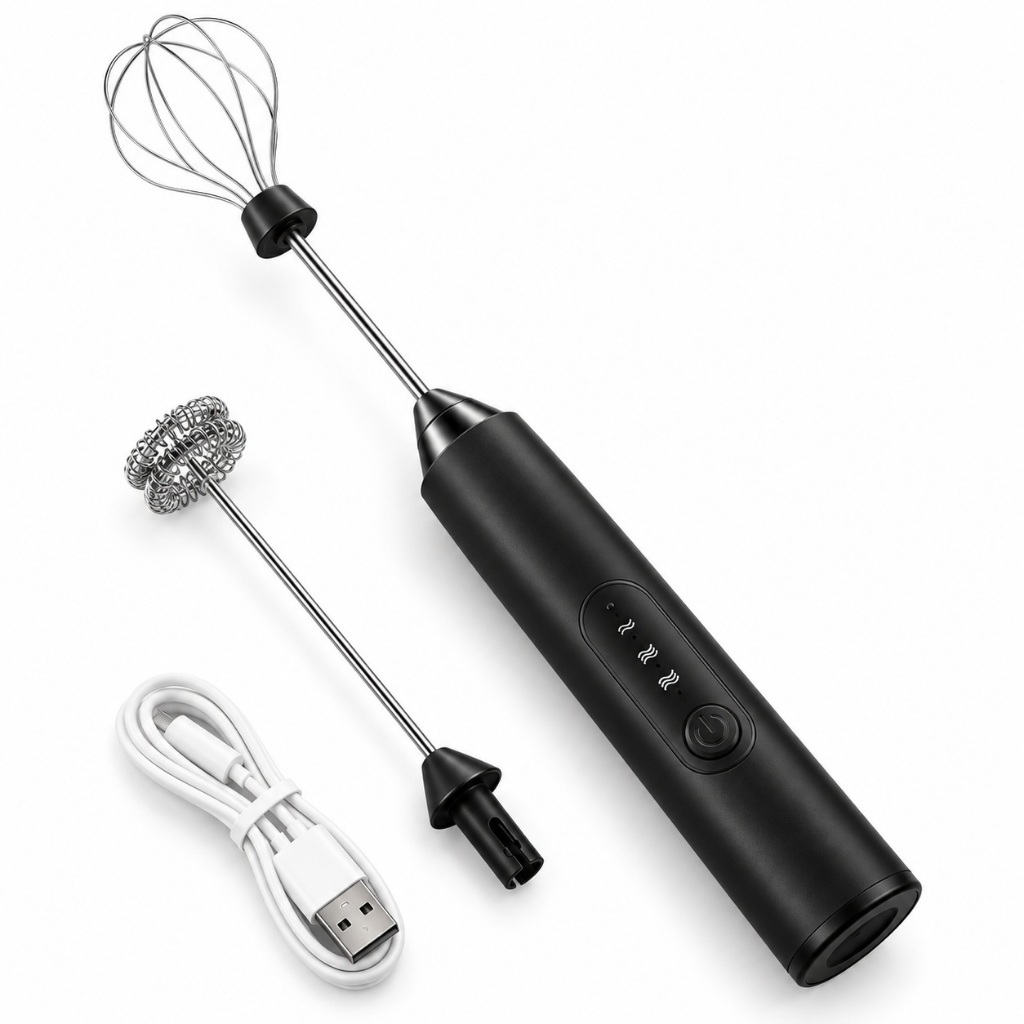 Mini Mixer Misturador Batedor Ovos e Bebidas Elétrico Recarregável