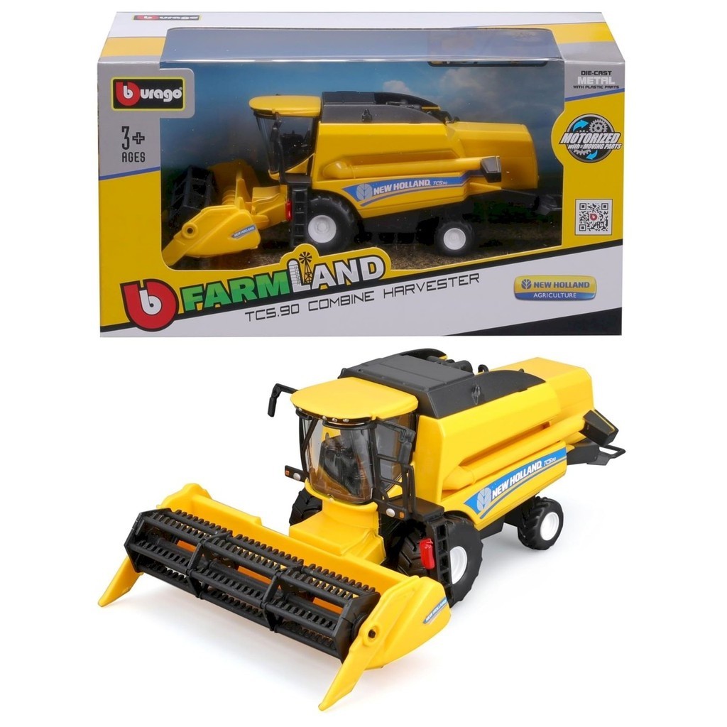 Trator New Holland Colheitadeira de Grãos TC5.90 - Farm - 18 cm - Bburago