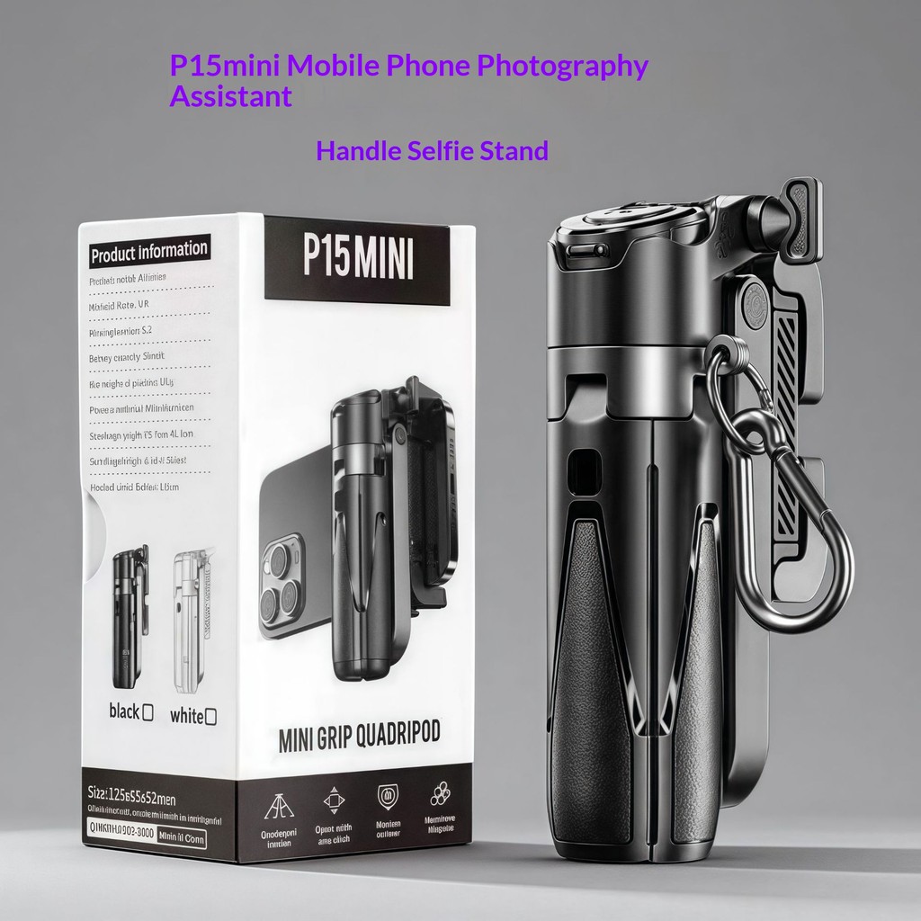 Mini Selfie vara suporte do telefone móvel Desktop quádruplo estabilizador portátil Bluetooth controle remoto câmera do