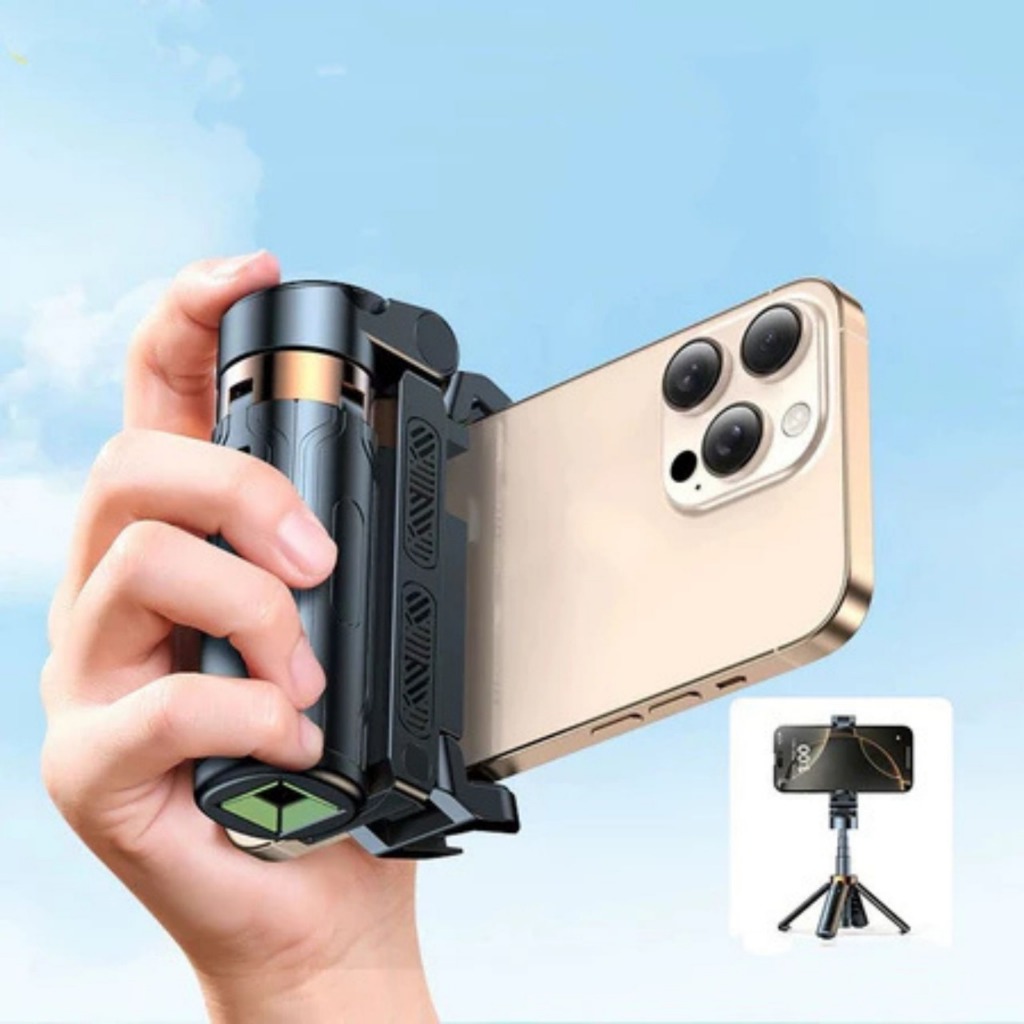 Mini Tripé Bastão Selfie JC-25 Controle Remoto Embutido Destacável Suporte Celular Quadripé de Chão Ajustável Dobrável