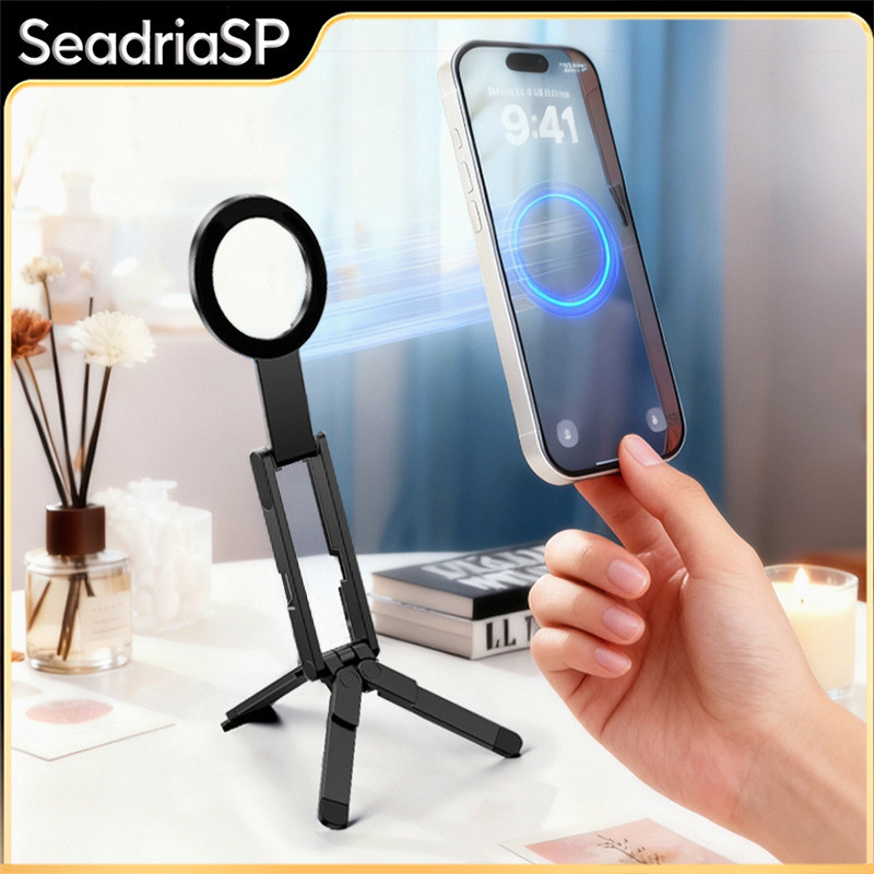 Tripé Magnético Para Phone Alumínio Mini Suporte Dobrável De Bolso Fotos Vlog